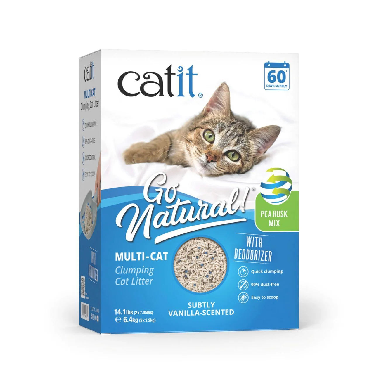 Catit Go Natural Pea Husk Mix Multi-Cat Litter Vanilla 6.4kg