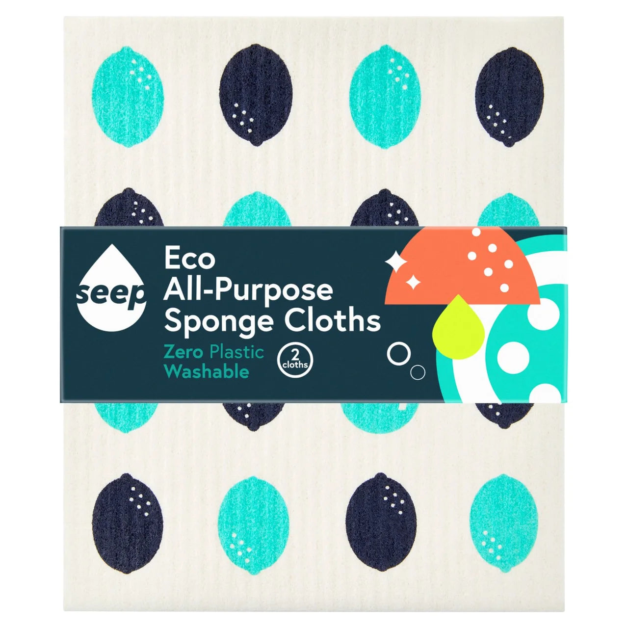 Seep Sponge Cloths Plastic Free 2 per pack