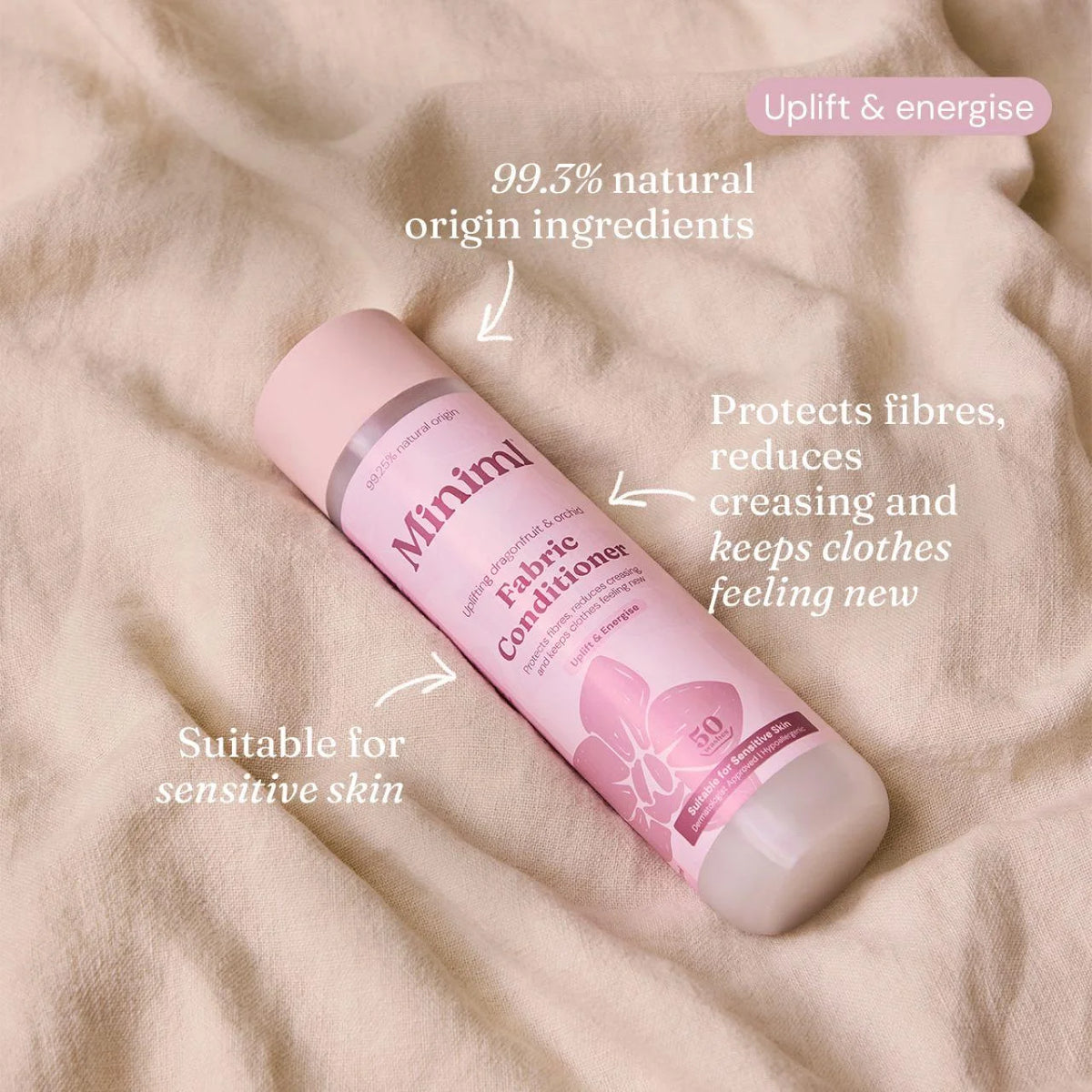 Miniml Fabric Conditioner Pink Dragonfruit & Orchid Bottle 1L