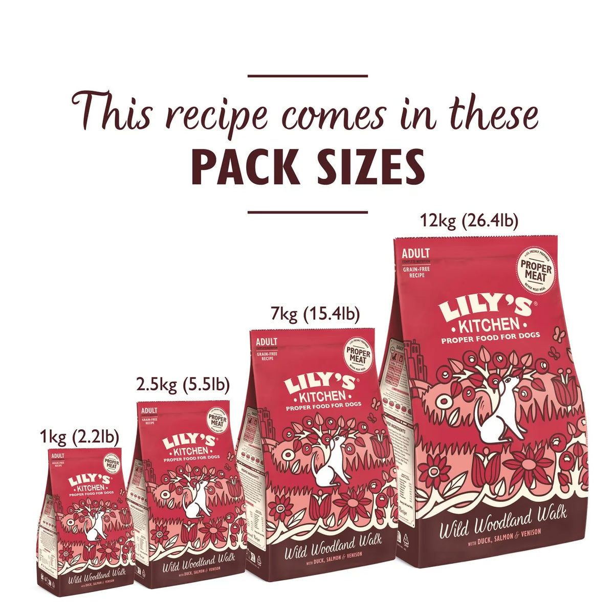 Lily's Kitchen Dog Duck Salmon & Venison Wild Woodland Walk Adult Dry Food 1kg