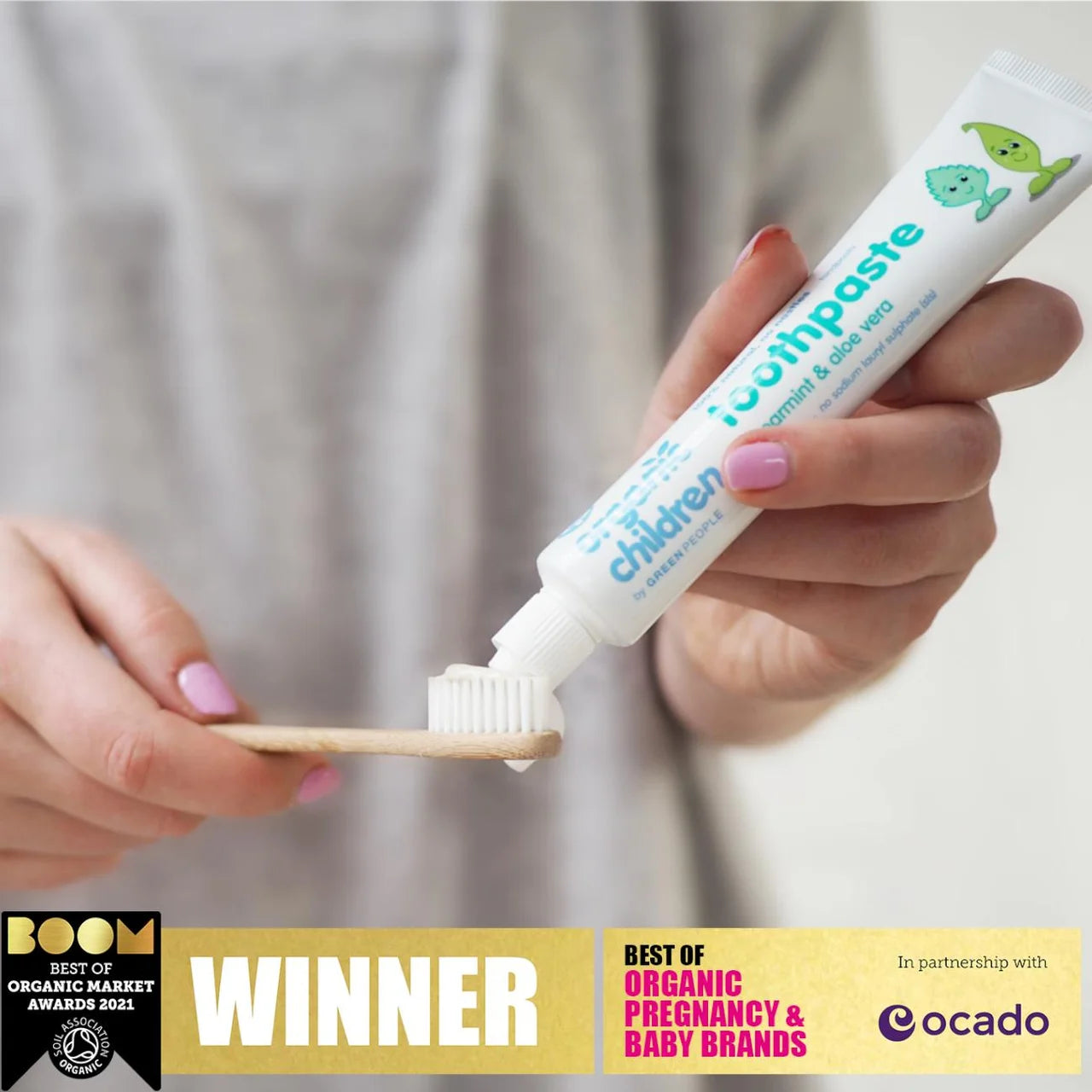Organic Children Spearmint & Aloe Vera Fluoride Free Toothpaste 50ml