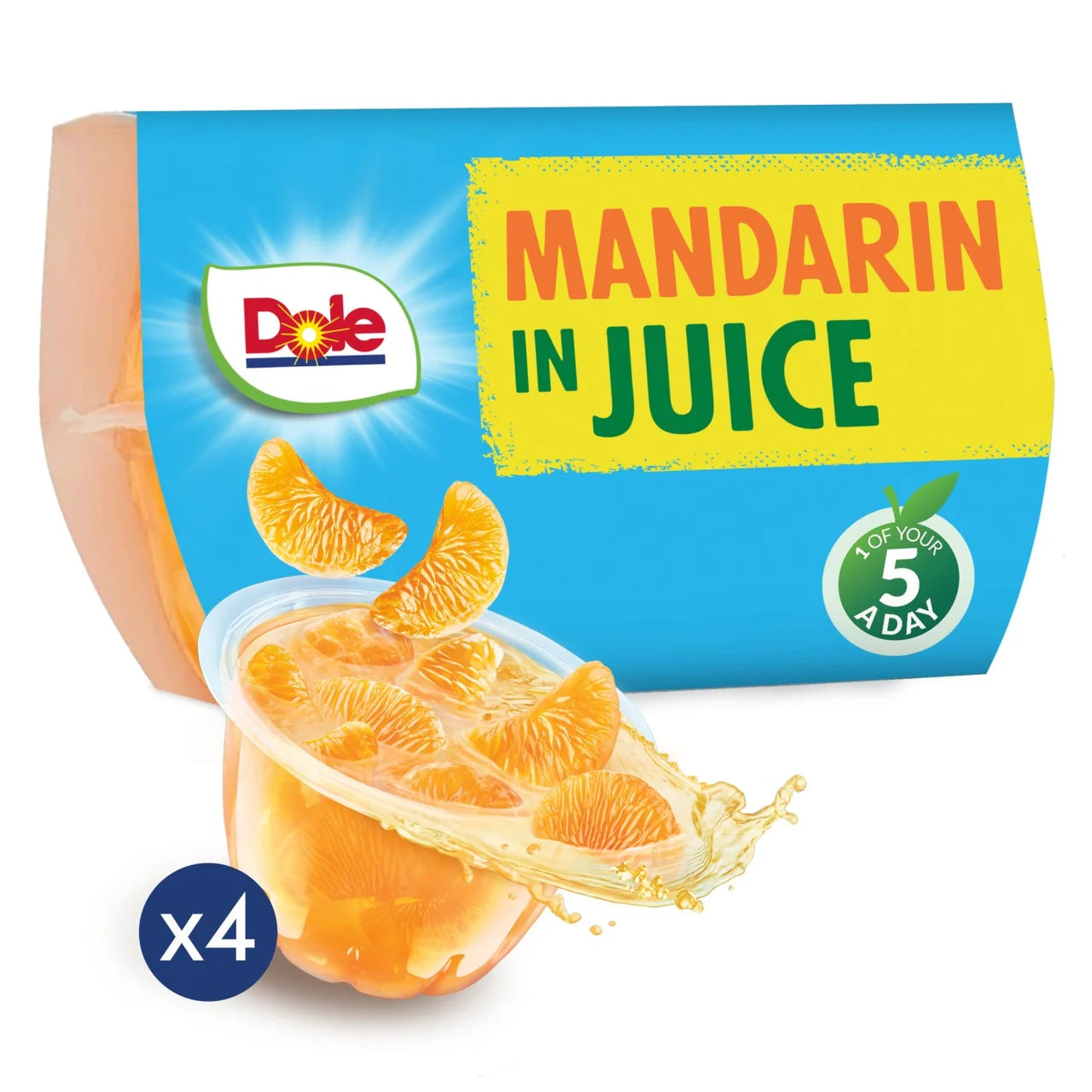 Dole Mandarins In Juice Fruit Pots Multipack 4 x 113g