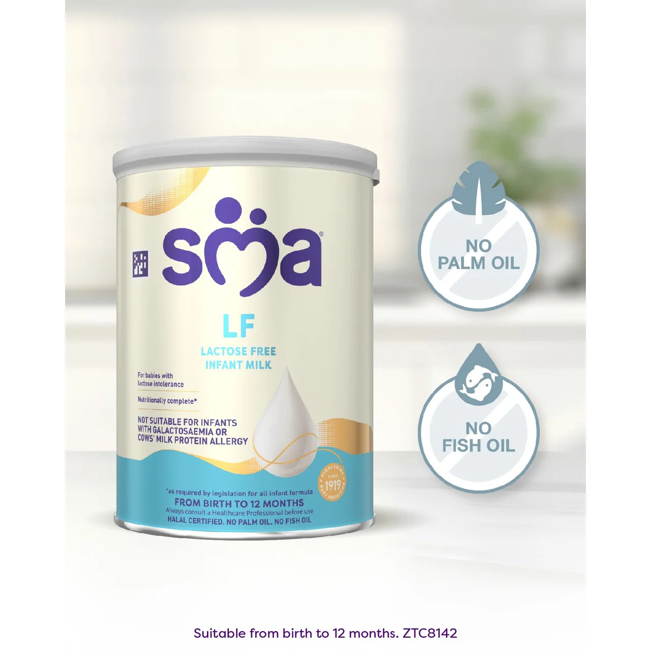 SMA LF Lactose Free Infant Milk Powder Formula, From Birth 400g