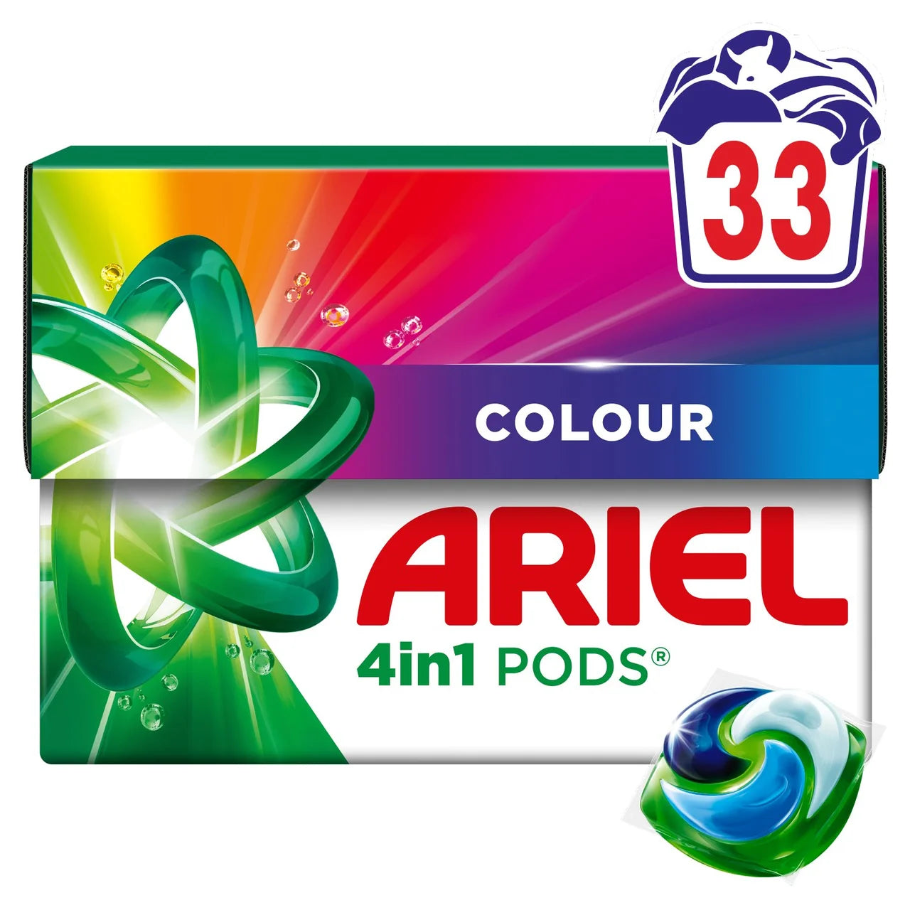 Ariel 4in1 Colour Pods Washing Capsules 33 Washes