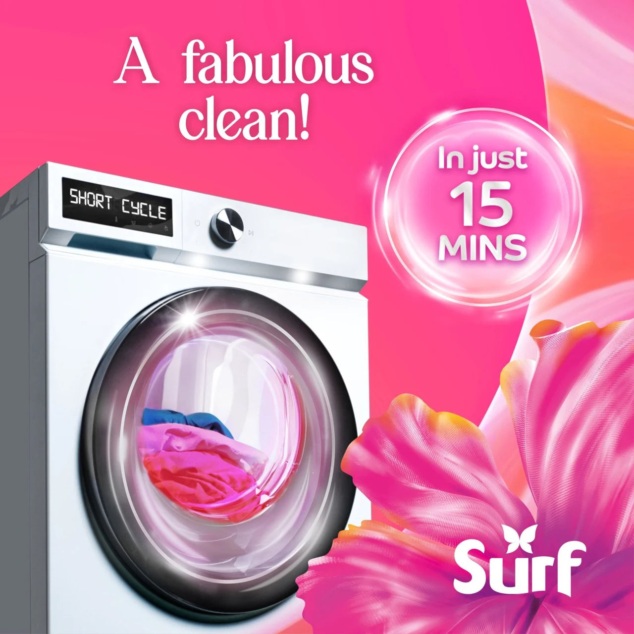 Surf Quick Wash Floral Fusion Laundry Detergent 55 Washes 837ml