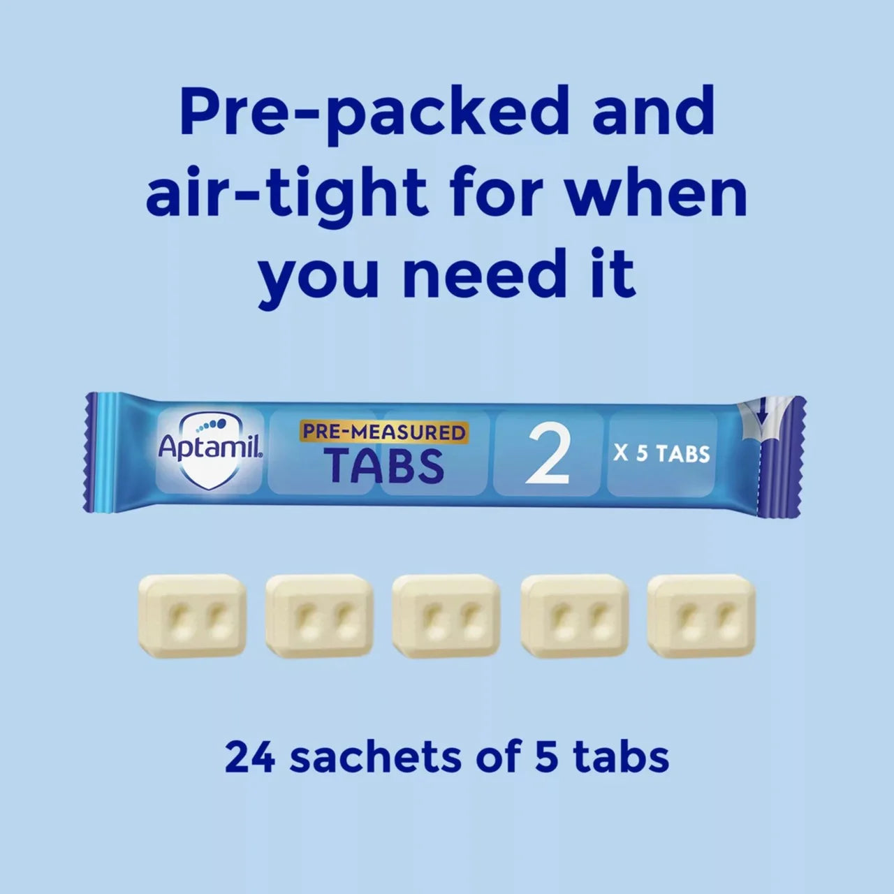 Aptamil 2 Follow On Baby Milk Formula Tabs 6-12 Months , 120 per pack