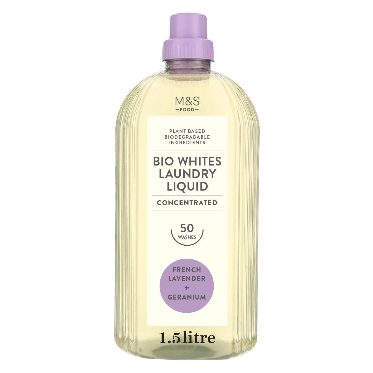 M&S Bio Whites Laundry Liquid French Lavender & Geranium 50 Wash 1.5L
