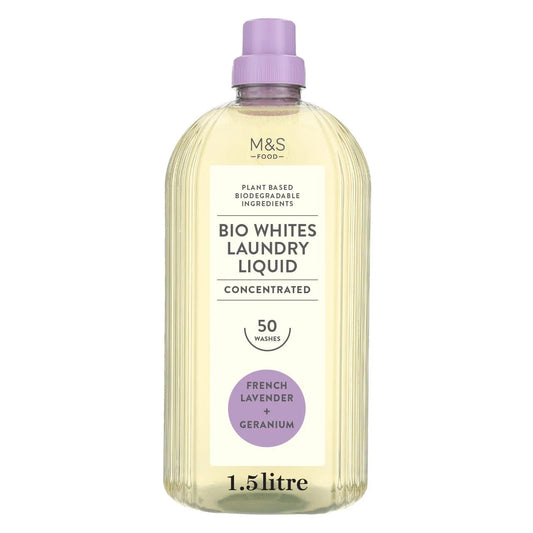 M&S Bio Whites Laundry Liquid French Lavender & Geranium 50 Wash 1.5L