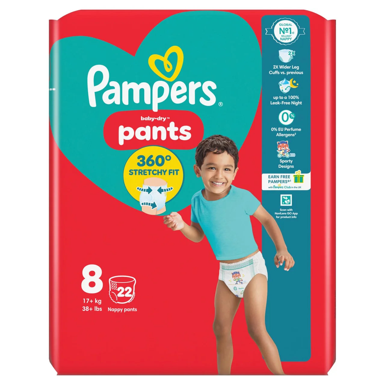 Pampers Baby Dry Nappy Pants Size 8 Essential 22 per  Pack