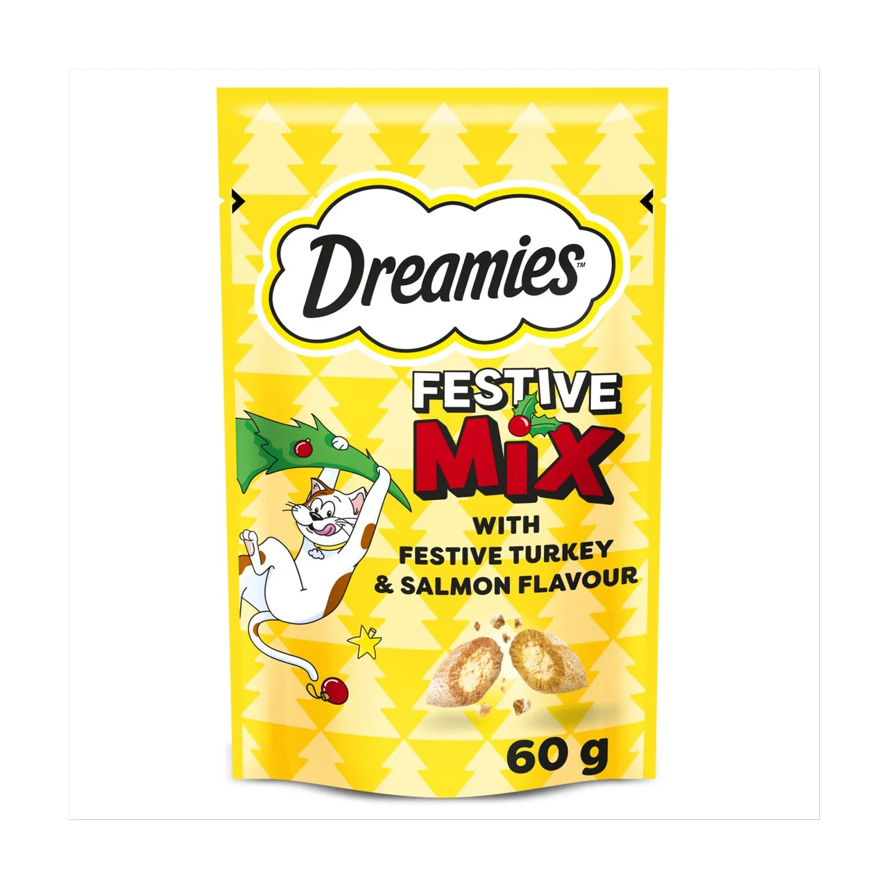 DREAMIES Christmas Mix Cat Treats with Salmon and Turkey 60g