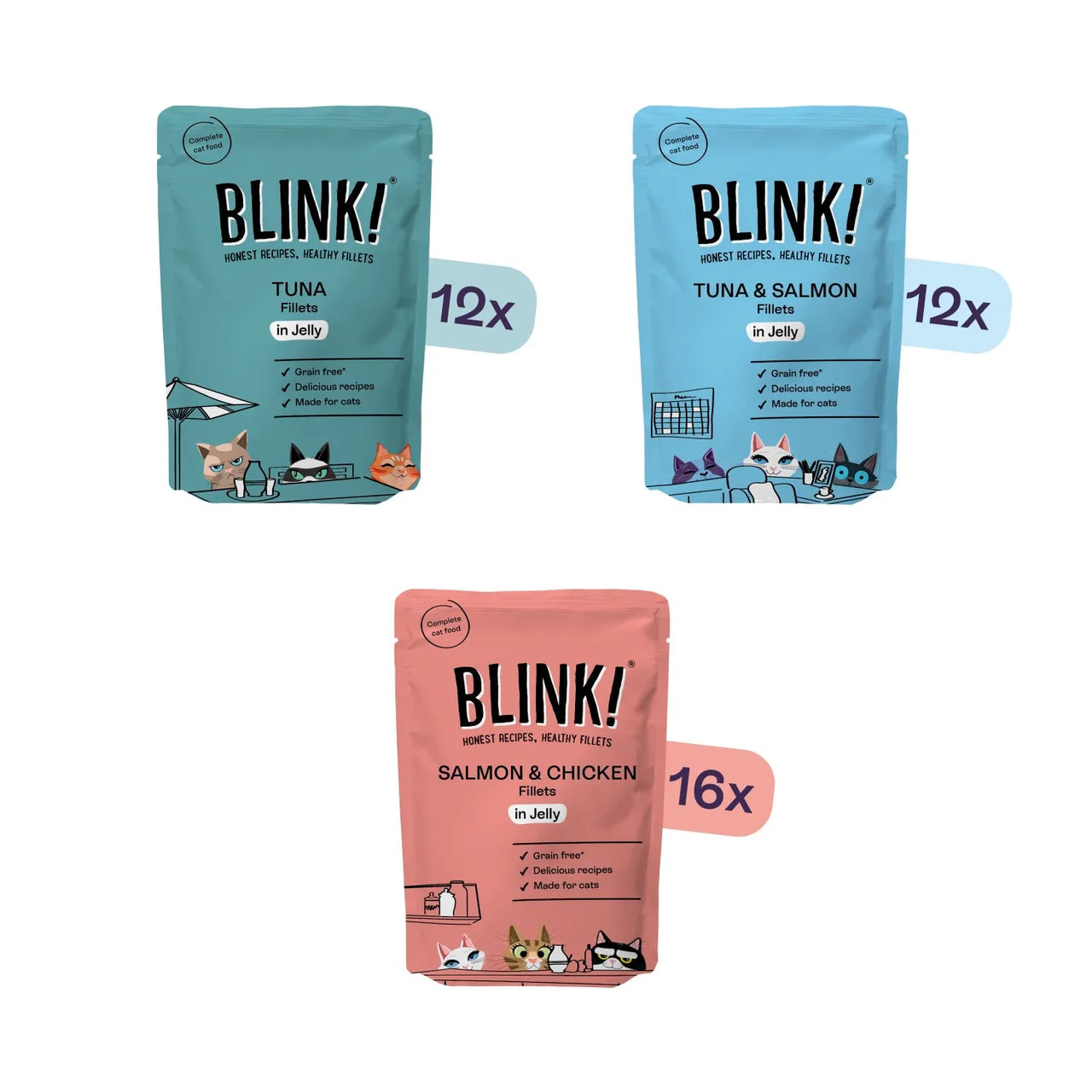 Blink! Blink Fish Fillet Selection in Jelly Multipack 40 x 85g