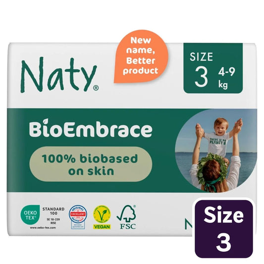 Naty BioEmbrace Nappies Size 3 (4-9kg) 30 per pack