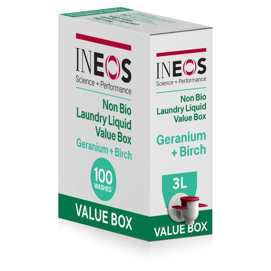 INEOS Non Bio Laundry Liquid XXL Value Box Geranium + Birch 100 Washes 3L