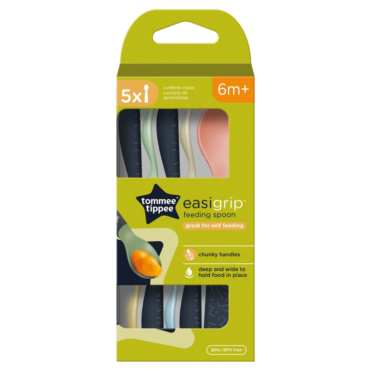 Tommee Tippee Easy Grip Feeding Spoons 5 per pack