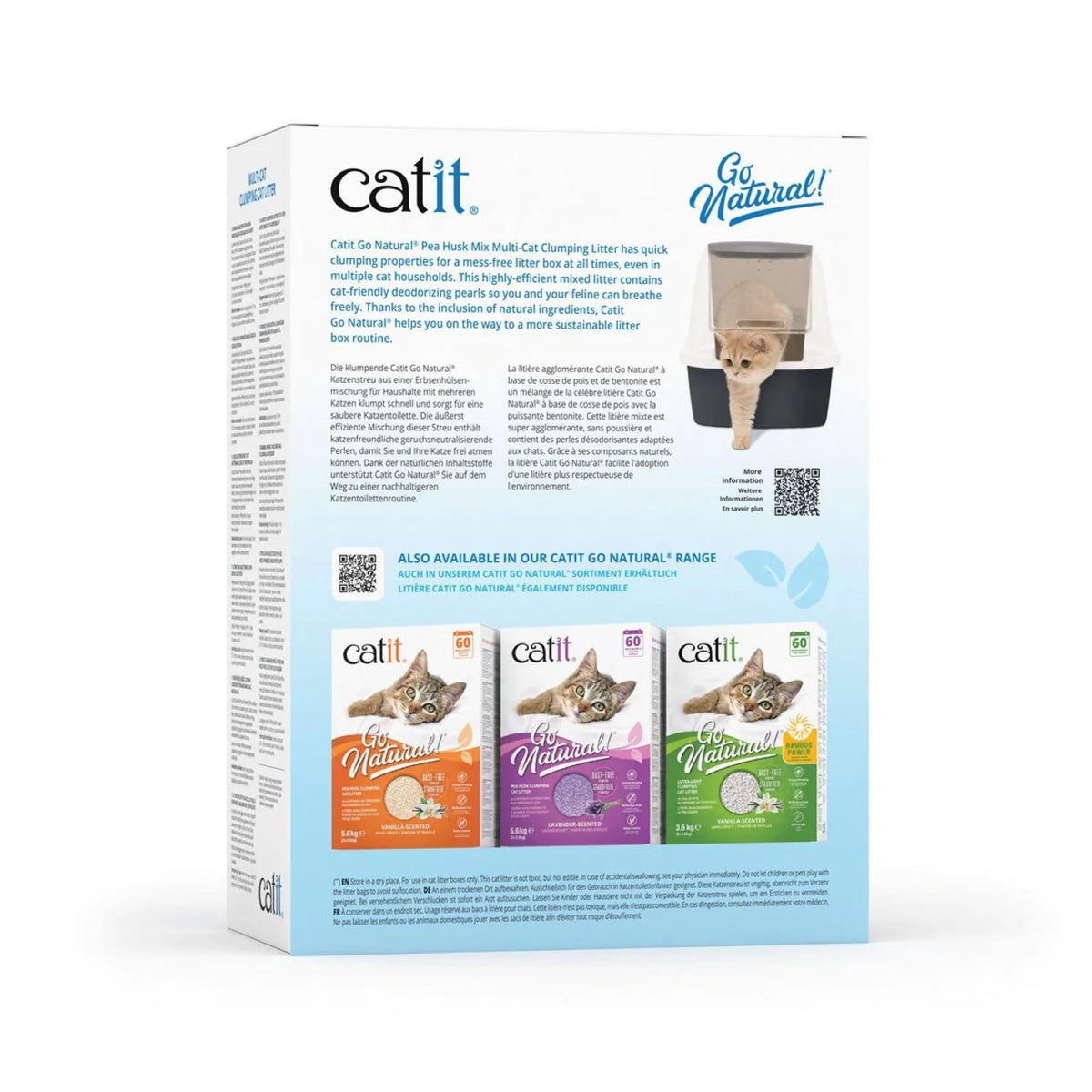 Catit Go Natural Pea Husk Mix Multi-Cat Litter Vanilla 6.4kg