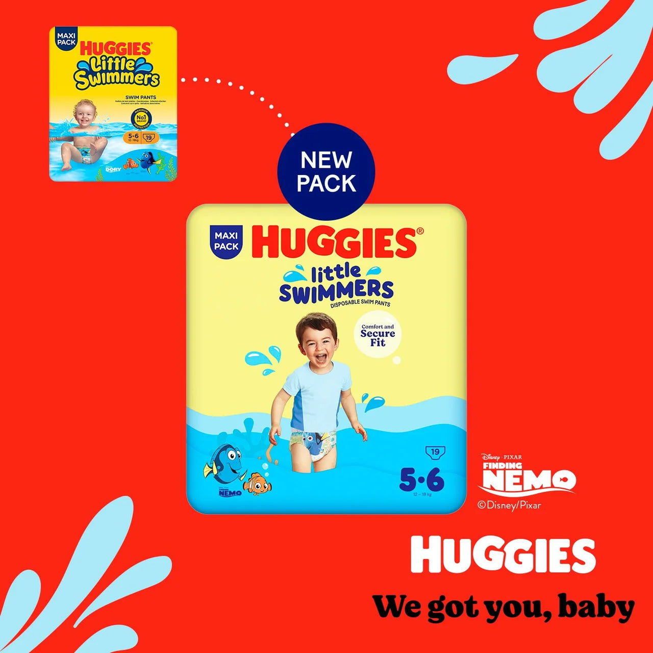 Huggies Little Swimmers Swim Pants Size 5-6 , 19 per pack