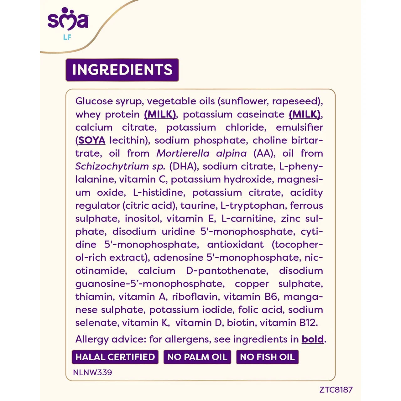 SMA LF Lactose Free Infant Milk Powder Formula, From Birth 400g