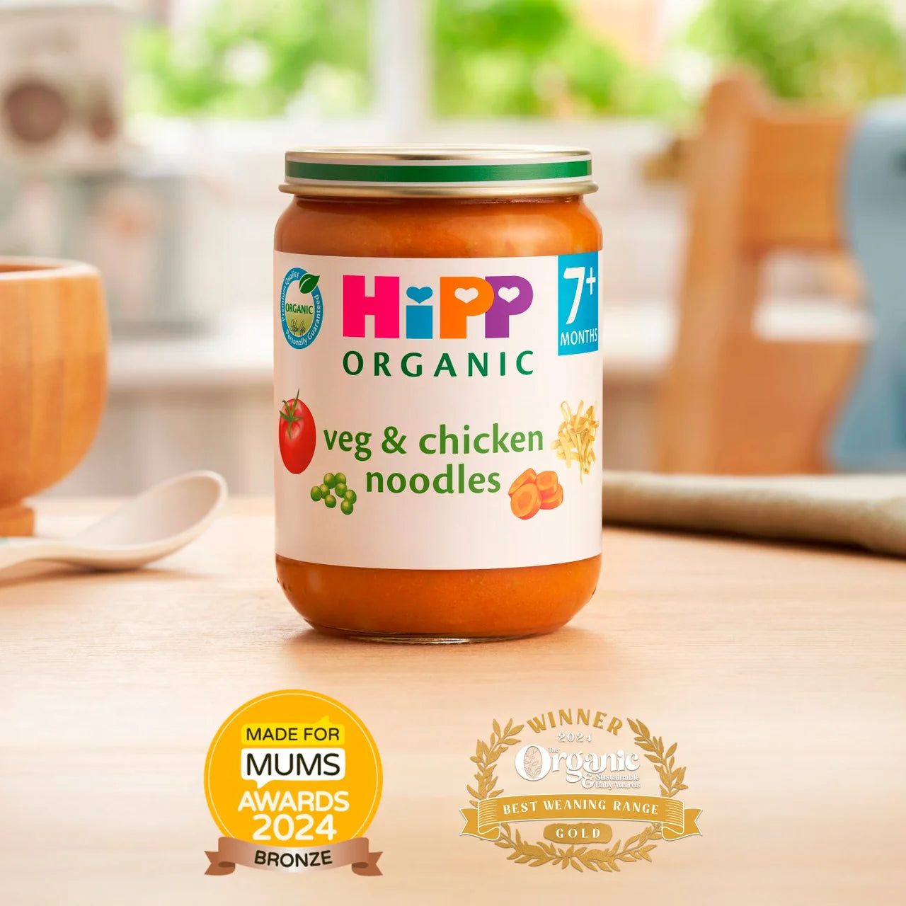HiPP Organic Veg & Chicken Noodles Baby Food Jar 7+ Months 190g