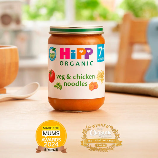 HiPP Organic Veg & Chicken Noodles Baby Food Jar 7+ Months 190g