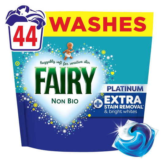 Fairy Platinum Non-Bio Pods Washing Capsules 44 Washes