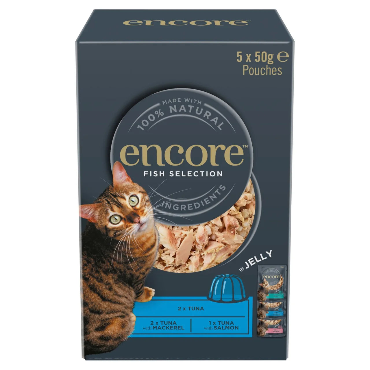 Encore Fish Selection Cat Pouch in Jelly 5 x 50g