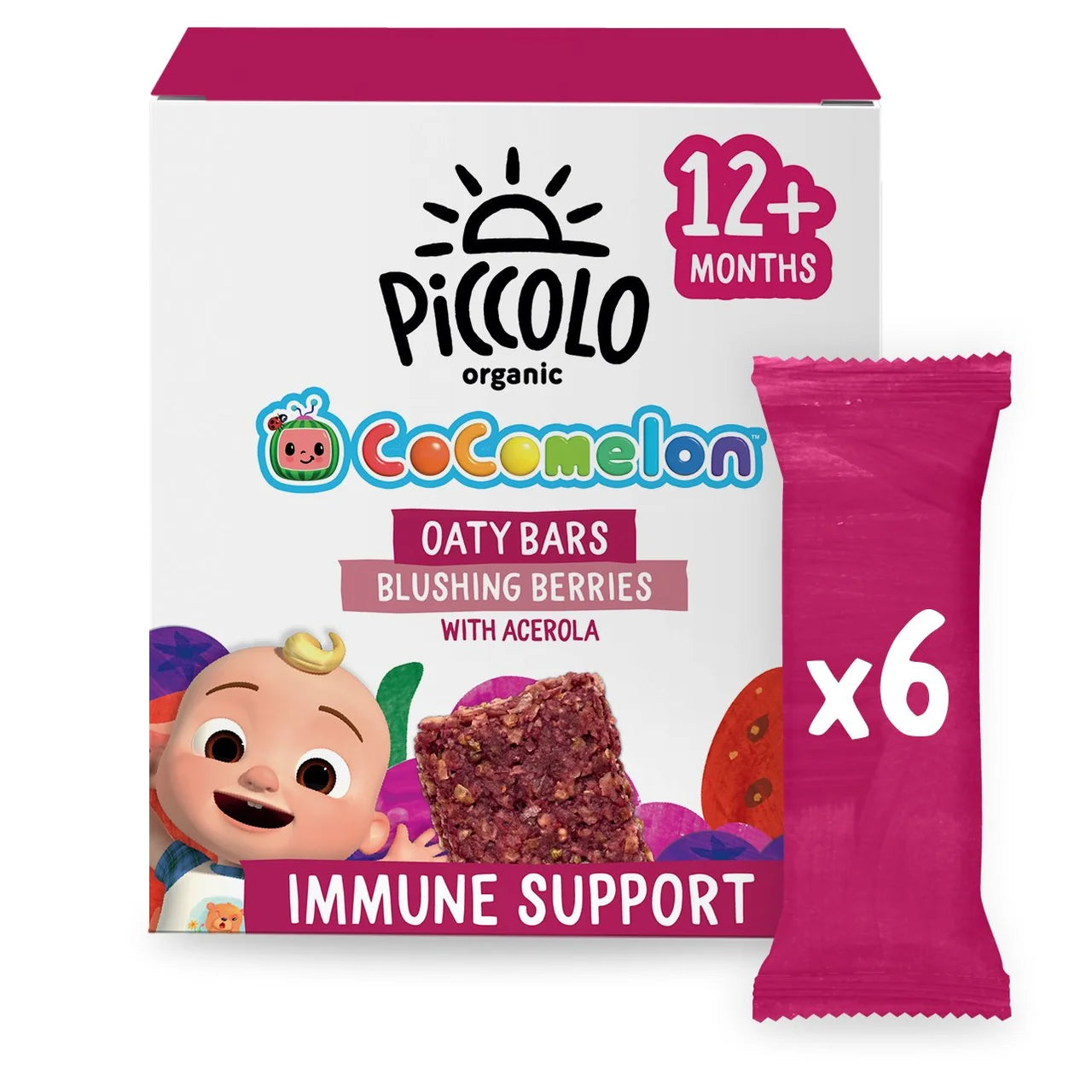 Piccolo Blushing Berries Oaty Bars Multipack 12+ Months 6 x 23g