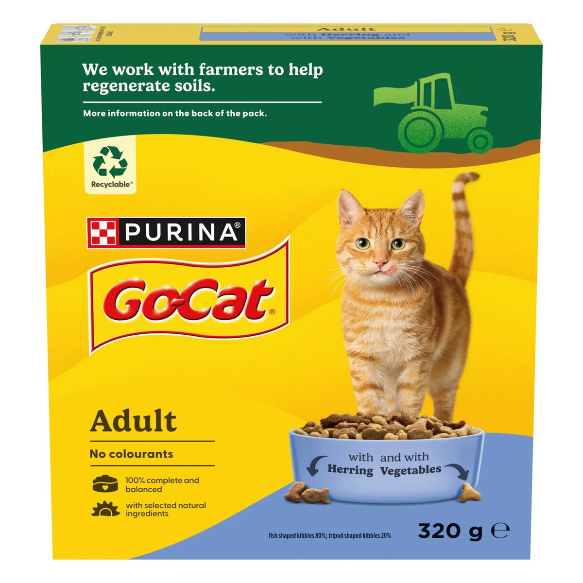 Go-Cat Herring with Vegtables Dry Cat Food 320g