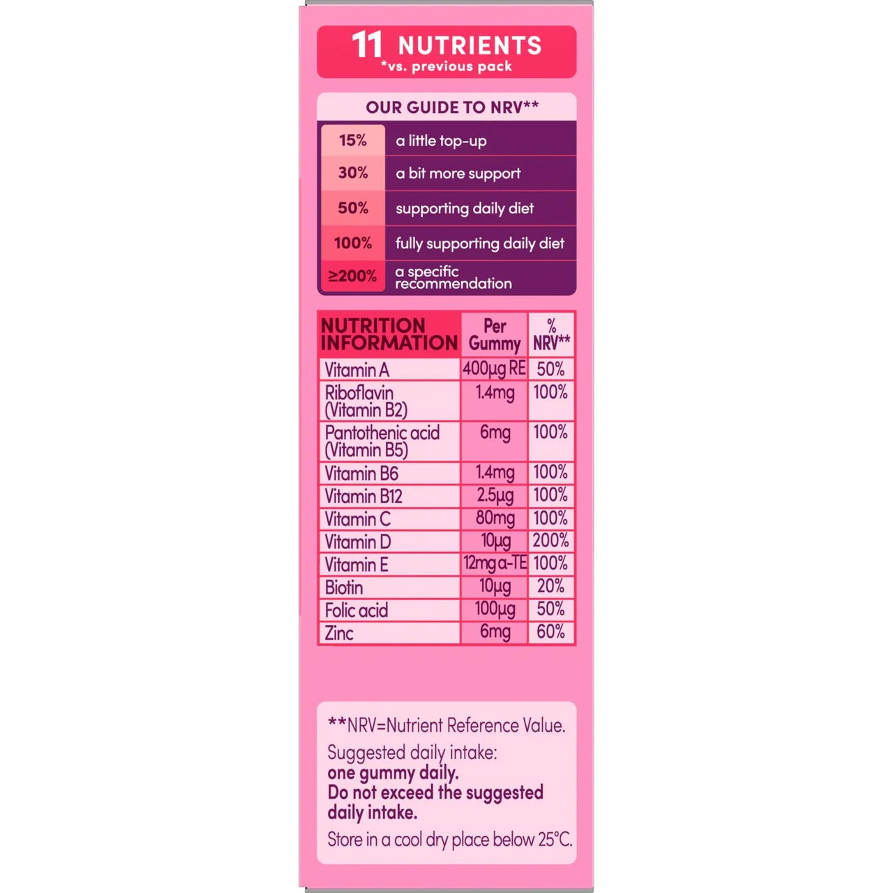 Bassetts Multivitamins, Raspberry 7-11yrs 30 per pack
