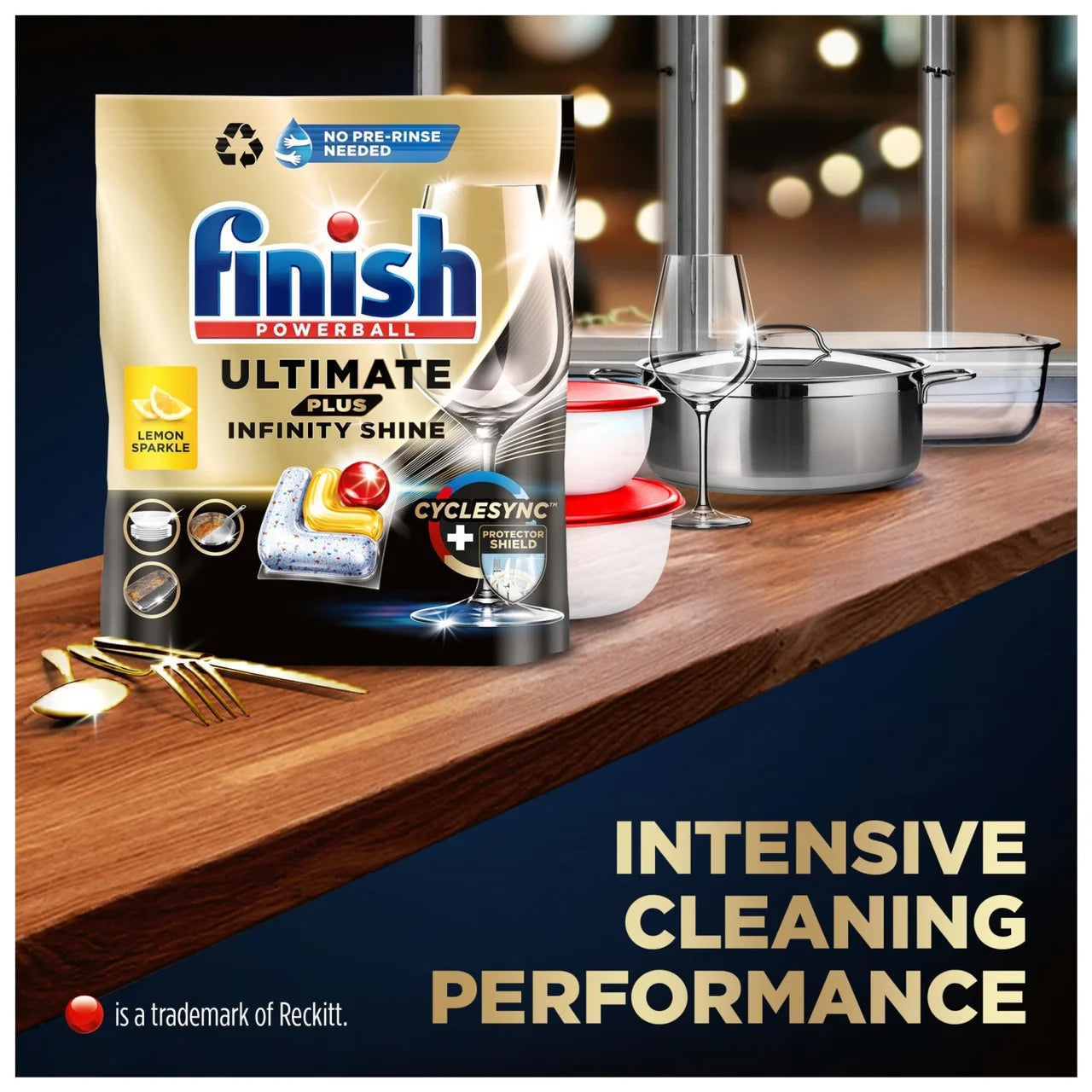 Finish Ultimate Plus Infinity Shine Lemon Dishwasher Tablets 105 per pack