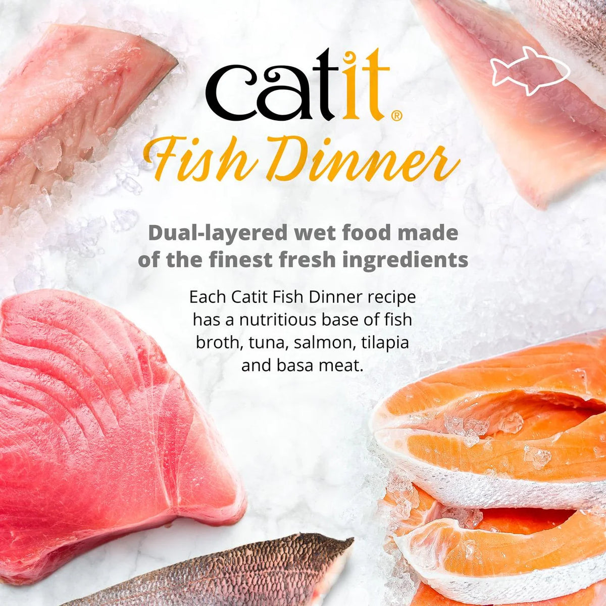 Catit Fish Dinner Variety Pack 12 x 75g