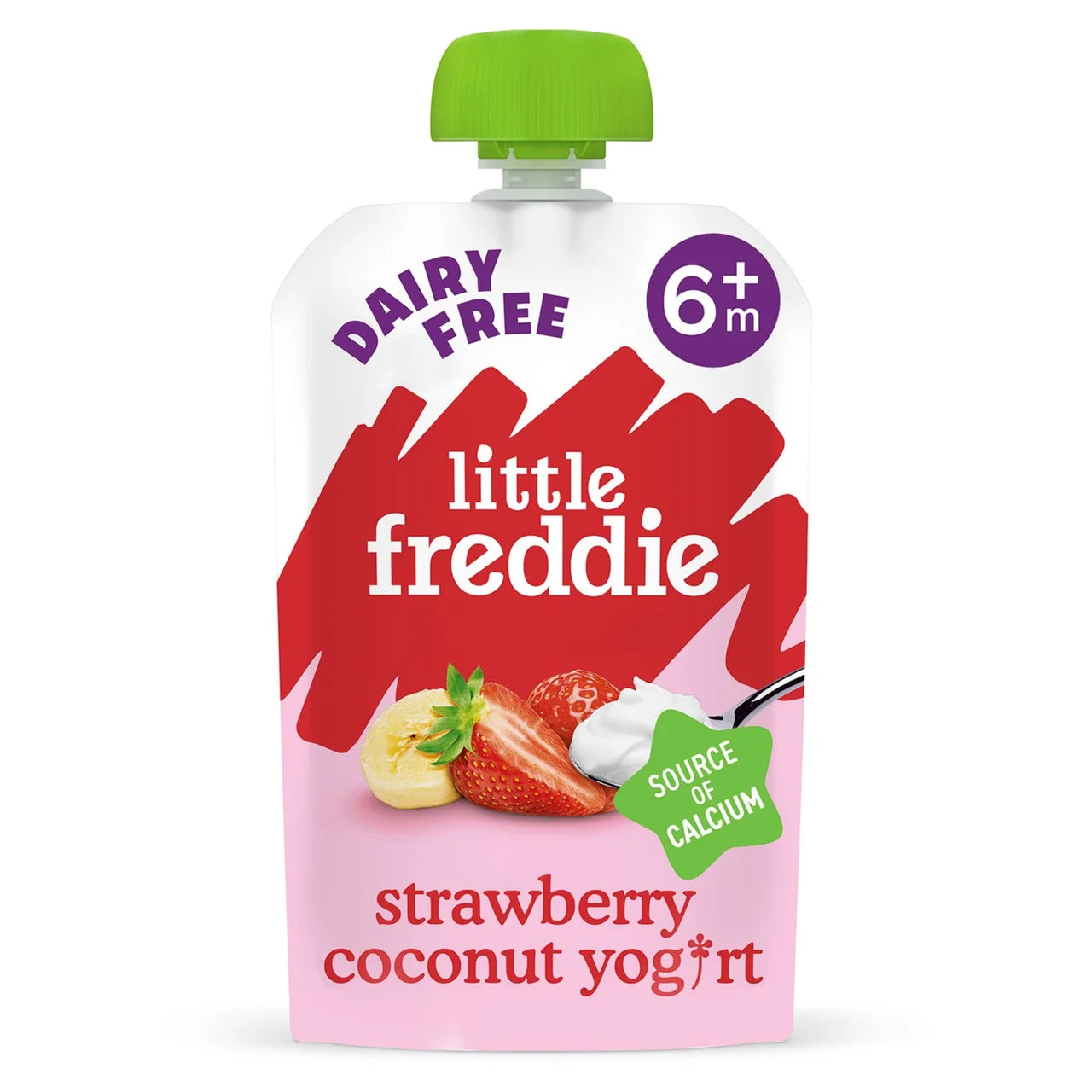 Little Freddie Dairy Free Strawberry Coconut Yoghurt Baby Pouch 6+ Months 90g
