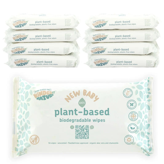 Kinder by Nature Plant-Based Wipes 8 x 56 per pack