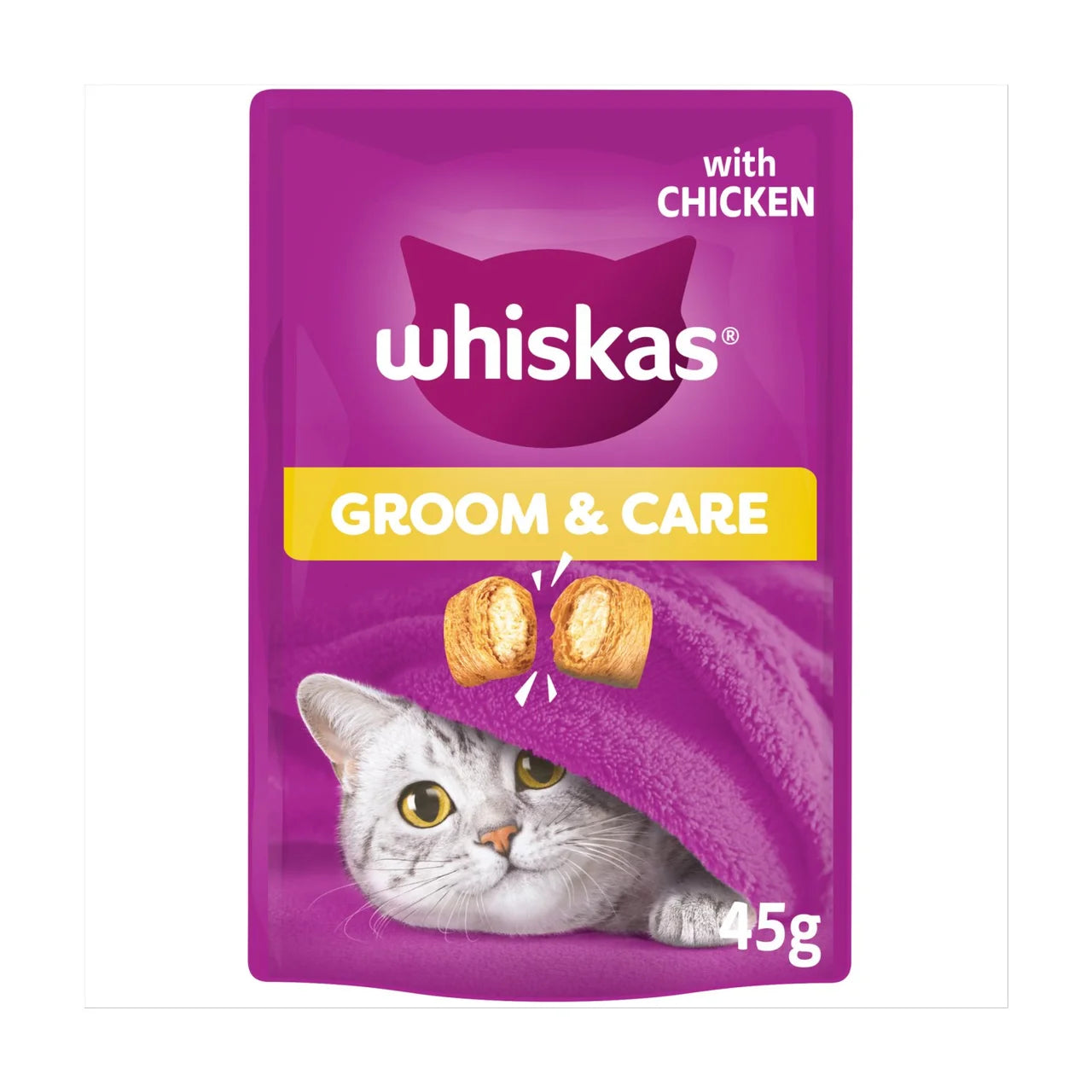 Whiskas Groom & Care Cat Treat Biscuits 45g