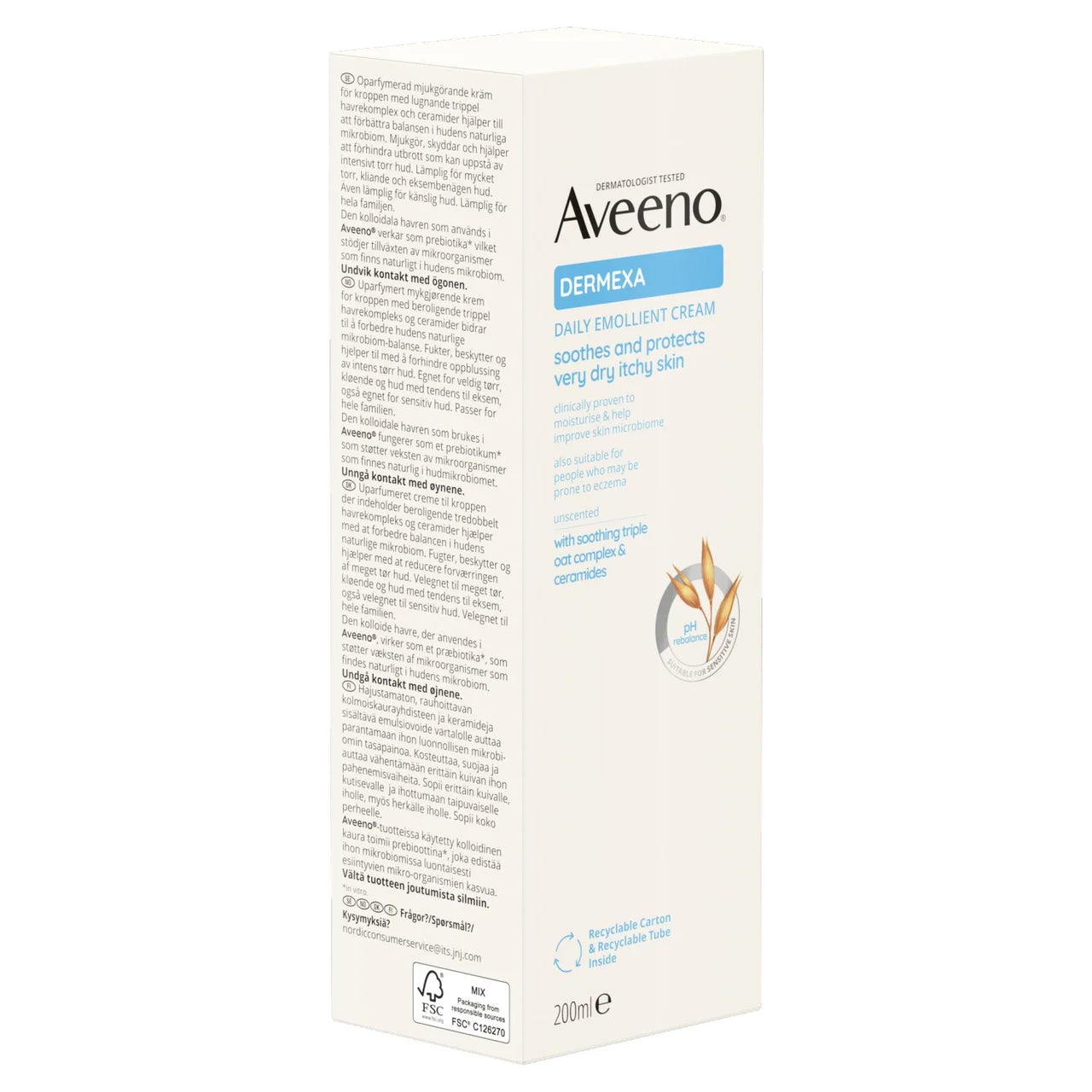 Aveeno Dermexa Emollient Cream 200ml