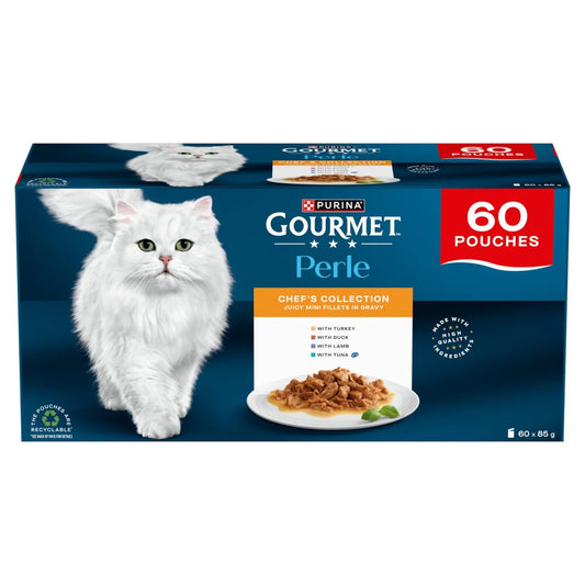 Gourmet Perle Chef's Collection in Gravy Wet Cat Food 60 x 85g