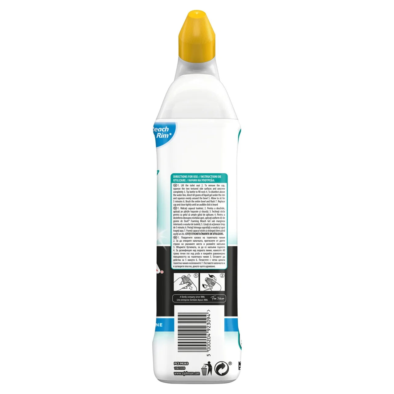 Duck Foaming Bleach Gel Toilet Liquid Cleaner Marine 750ml