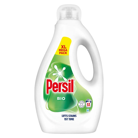 Persil Laundry Washing Liquid Detergent Bio 53 Washes 1.431L