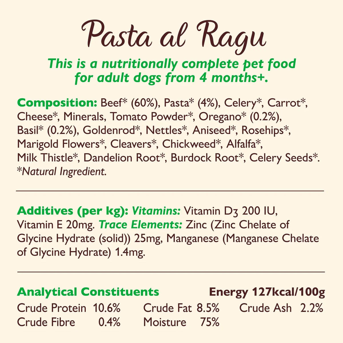 Lily's Kitchen Pasta Al Ragu for Dogs 150g