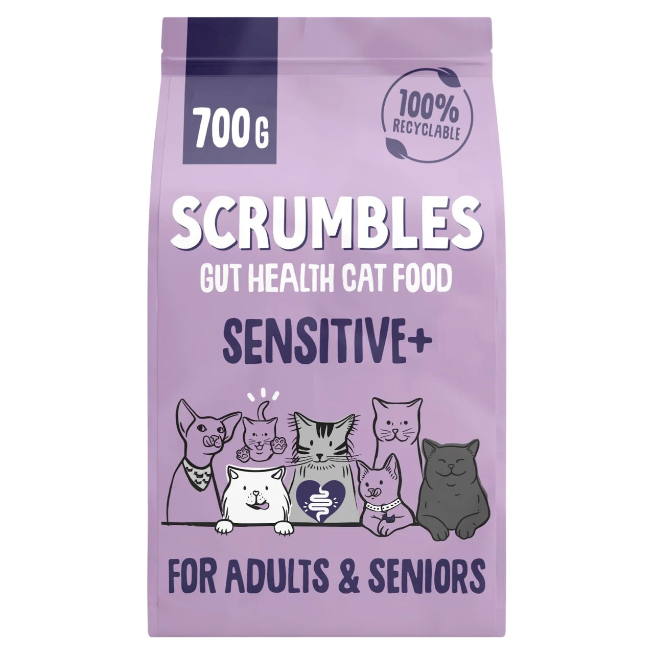 Scrumbles Dry Cat Food Grain Free Sensitive+ 700g