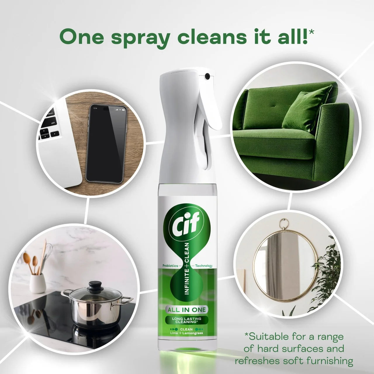 Cif Infinite Clean Lime & Lemongrass All In One Reload Cleaning Refill 280ml