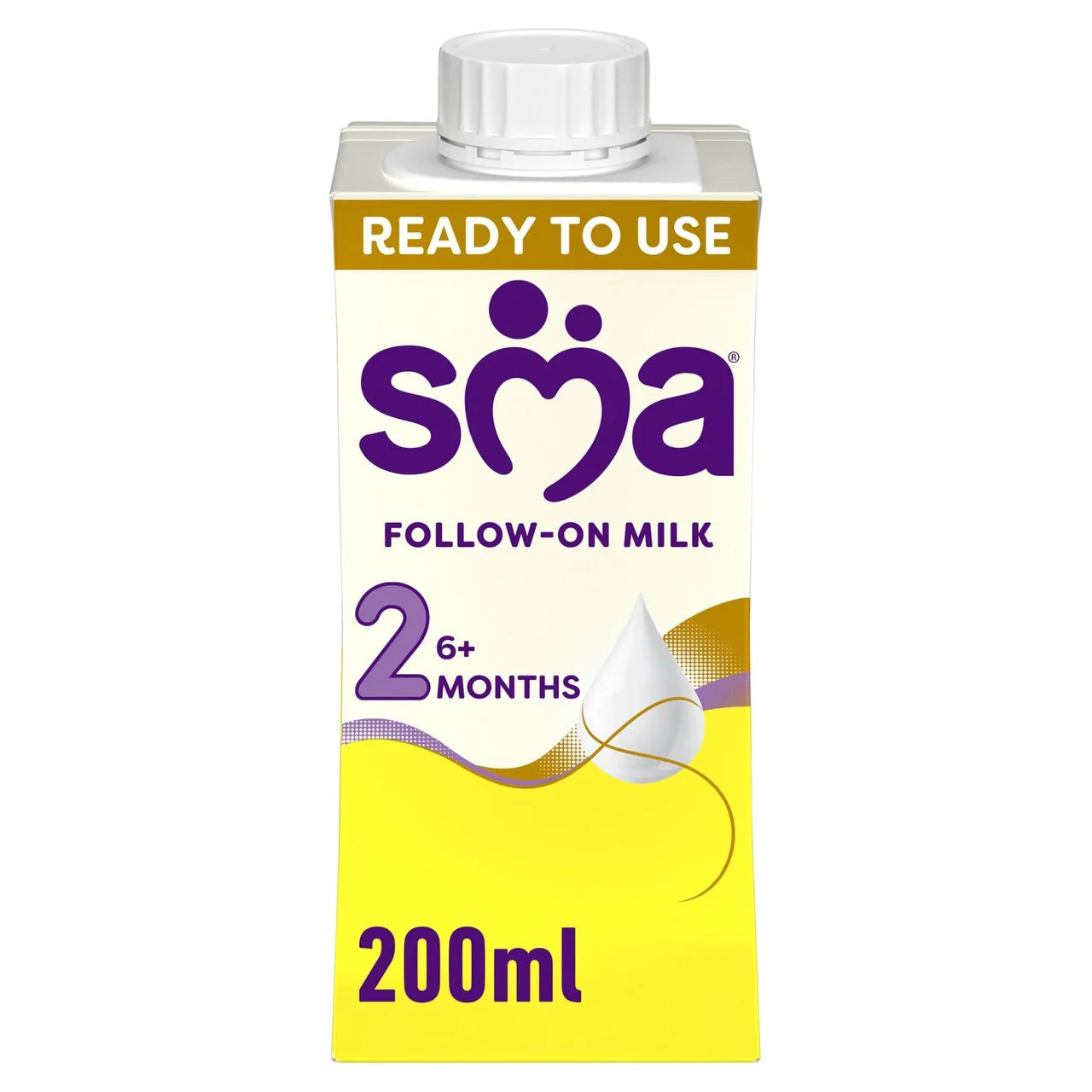 SMA 2 Follow-on Baby Milk Ready Made Liquid Formula 6 Months+ 200ml
