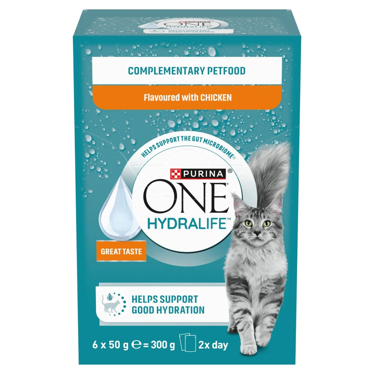 PURINA ONE HYDRALIFE with Chicken Liquid Cat Supplement 6 x 50g