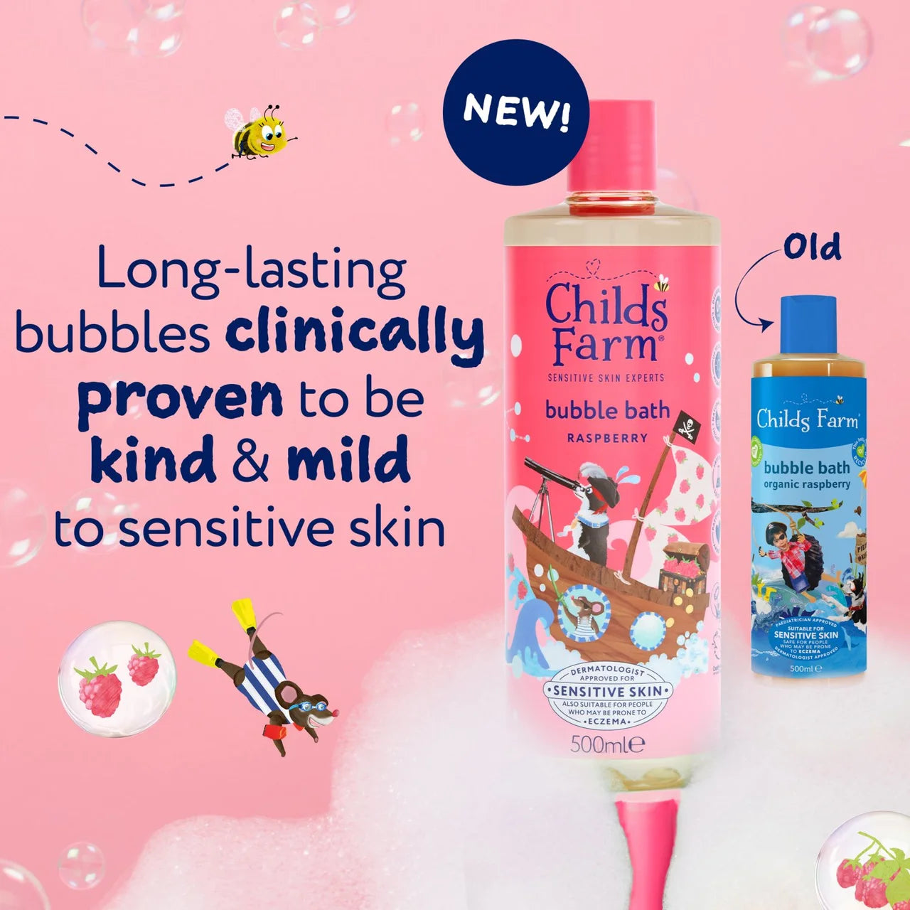 Childs Farm Bubble Bath, Raspberry 500ml