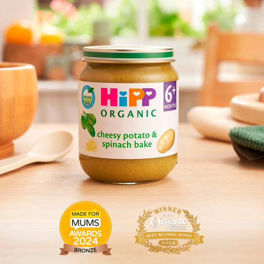 HiPP Organic Cheesy Potato & Spinach Bake Baby Food Jar 6+ Months 125g