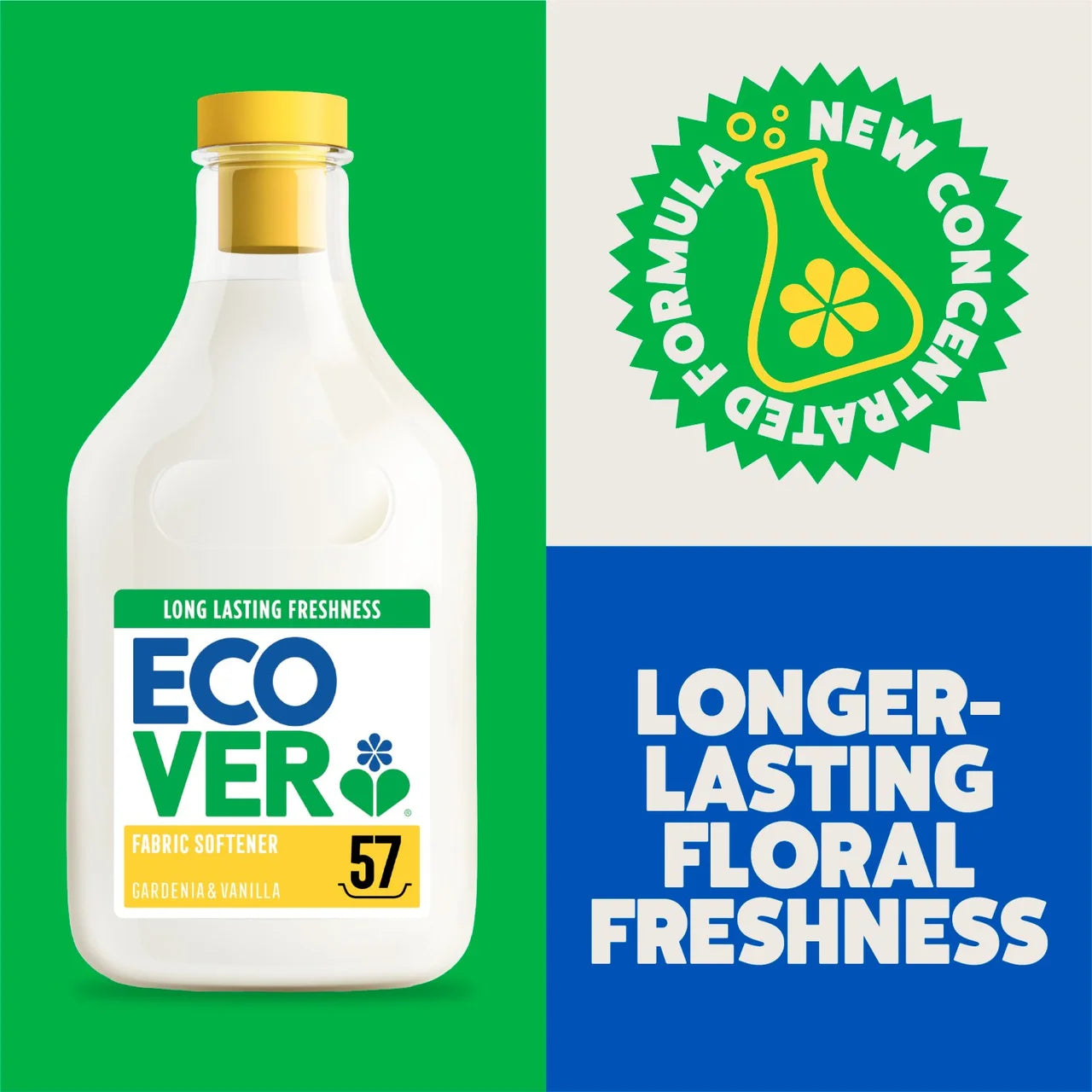 Ecover Concentrated Fabric Softener Gardenia & Vanilla 57 Washes 1430ml