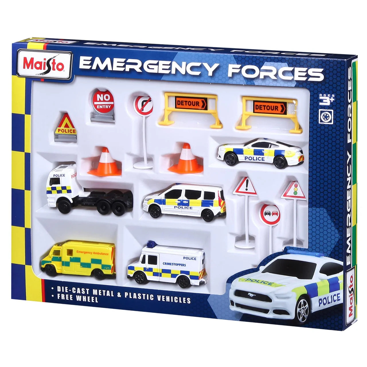 Emergency Vehicle Car Playset