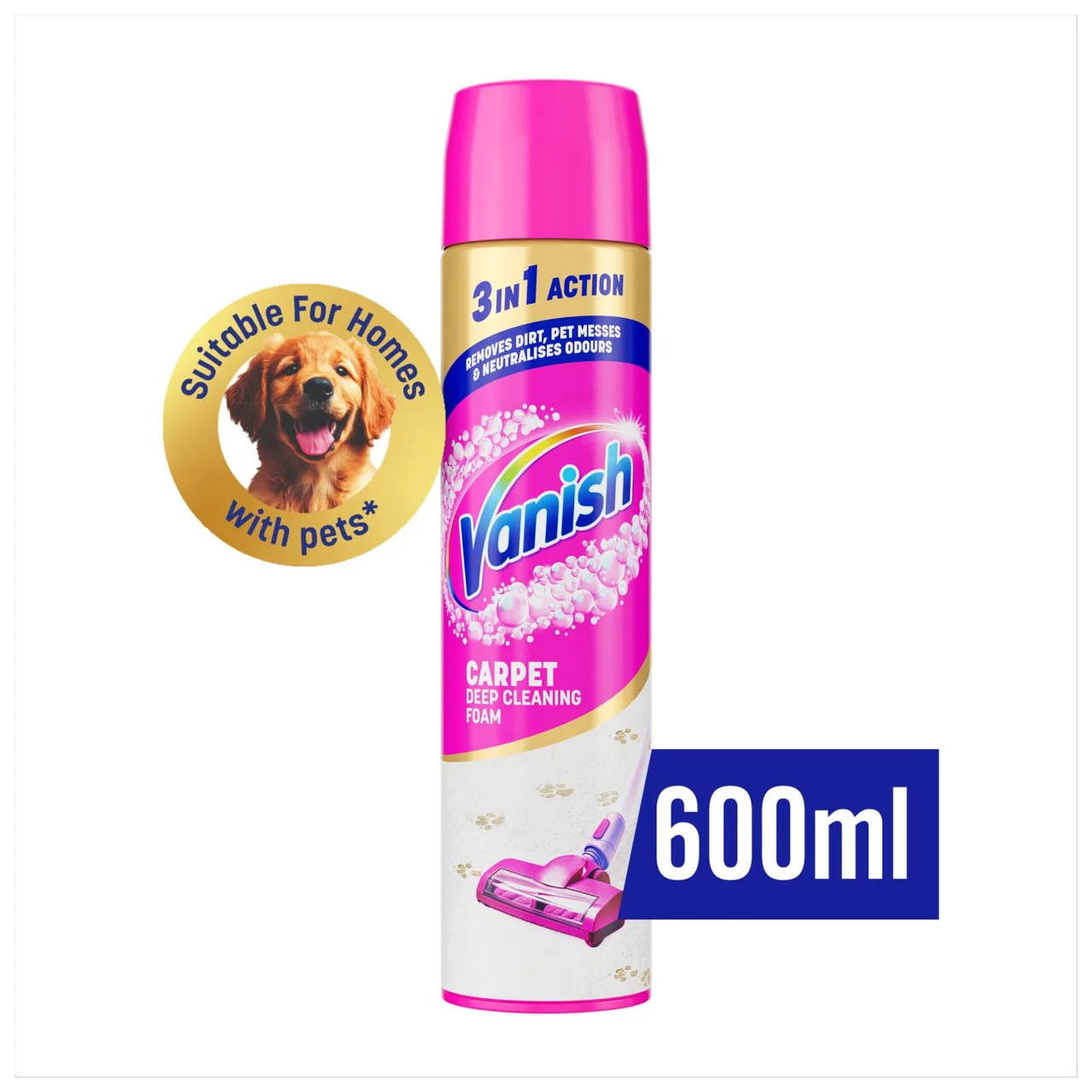 Vanish Gold Upholstery & Carpet Cleaner Foam 600ml