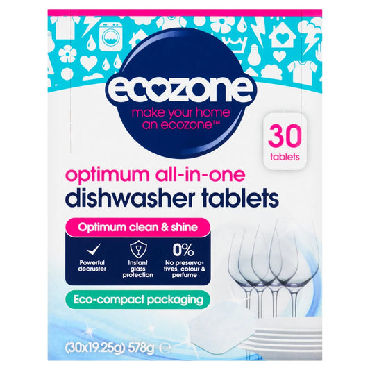 Ecozone Optimum All-in-One Dishwasher Tablets 30 per pack