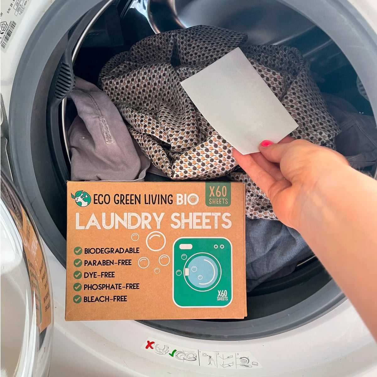 Eco Green Living Non Bio Laundry Sheet Un-scented 60 per pack