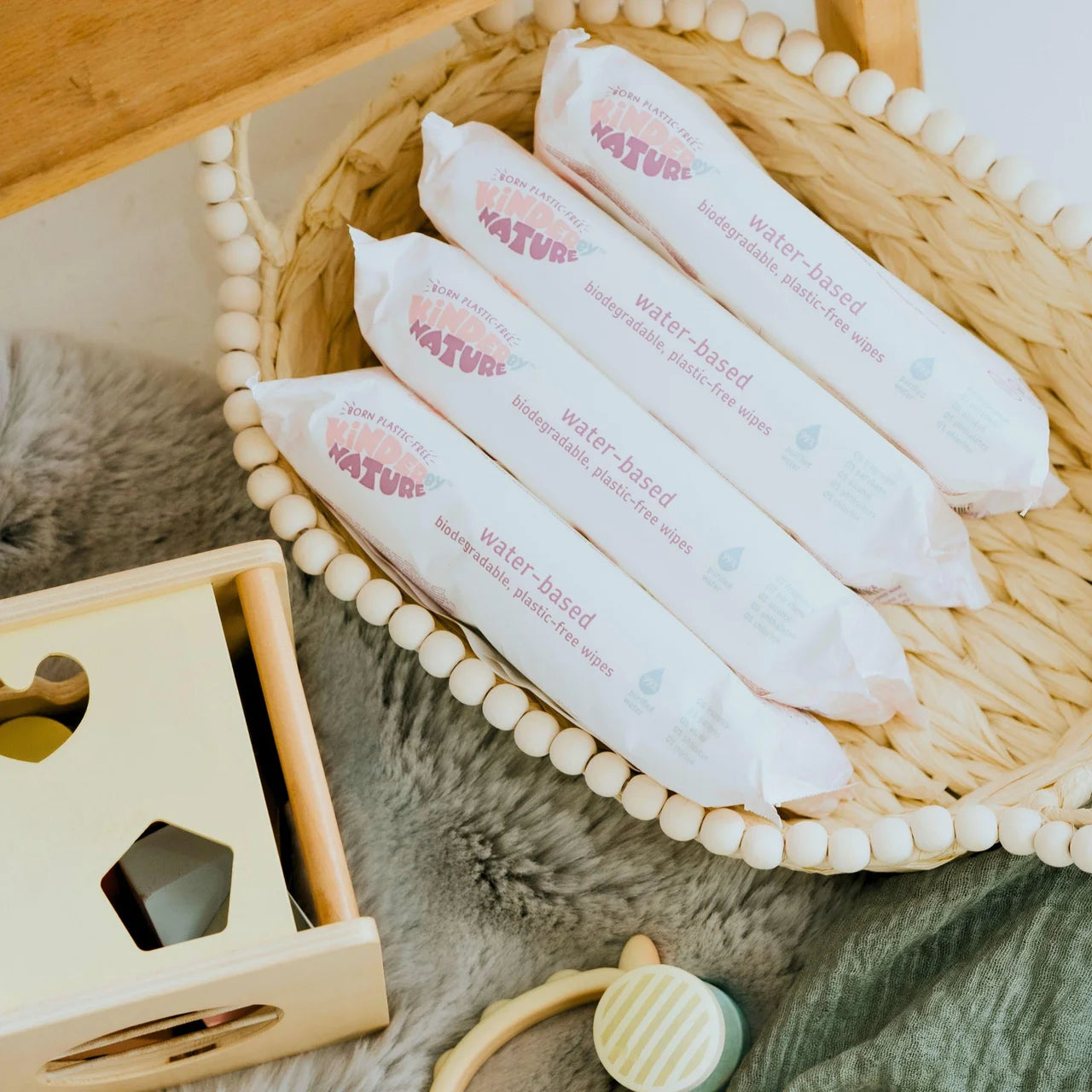 Kinder by Nature Water-Based Wipes 8 x 56 per pack